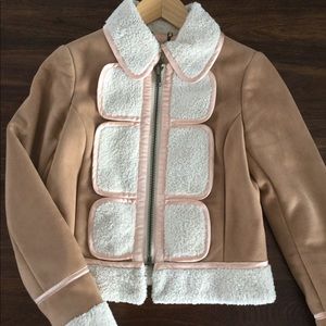 Phillip Lim 3.1 faux suede/cream teddy jacket